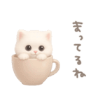 モフモフ白ネコ（個別スタンプ：24）