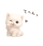 モフモフ白ネコ（個別スタンプ：34）