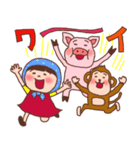 ほっかむり花ちゃんと動物たち12（個別スタンプ：13）