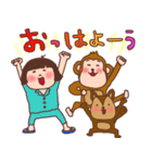 ほっかむり花ちゃんと動物たち12（個別スタンプ：22）
