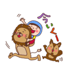 ほっかむり花ちゃんと動物たち12（個別スタンプ：28）