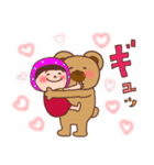 ほっかむり花ちゃんと動物たち12（個別スタンプ：34）