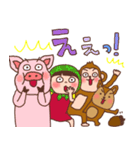 ほっかむり花ちゃんと動物たち12（個別スタンプ：36）