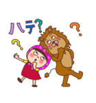 ほっかむり花ちゃんと動物たち12（個別スタンプ：37）