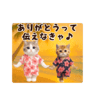 夏♡エッホエッホ♪ネコたちにゃんだふる～（個別スタンプ：9）