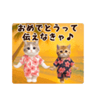夏♡エッホエッホ♪ネコたちにゃんだふる～（個別スタンプ：19）
