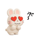 おはうさ再び【ぷっくり3D】（個別スタンプ：9）