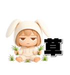 チビうさぎのギャグ満載デカ文字スタンプ（個別スタンプ：6）
