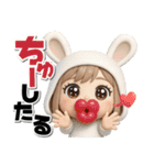 チビうさぎのギャグ満載デカ文字スタンプ（個別スタンプ：25）