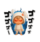 チビうさぎのギャグ満載デカ文字スタンプ（個別スタンプ：38）