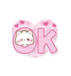 愛が詰まったデカ文字＊もこねこ（個別スタンプ：3）