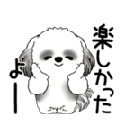 B＆W シーズー犬 「飛び出す」No.2（縦長）（個別スタンプ：16）