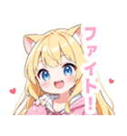イエロー×ラブリーな女の子スタンプ（個別スタンプ：18）
