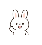 ふわふわうさぎのリアクションパレード（個別スタンプ：1）