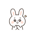 ふわふわうさぎのリアクションパレード（個別スタンプ：10）