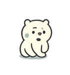 びくびくシロクマ ココ（個別スタンプ：2）