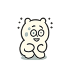 びくびくシロクマ ココ（個別スタンプ：10）