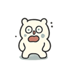 びくびくシロクマ ココ（個別スタンプ：13）