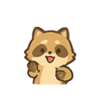 ぽちゃぽちゃアライグマの感情パレード（個別スタンプ：4）