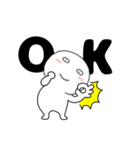 【デカ文字】丸くて白い63（個別スタンプ：4）