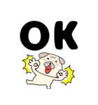 【デカ文字】パグ犬のぱーちゃん85（個別スタンプ：2）