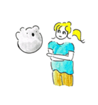 こあらとおねえさん2（個別スタンプ：34）