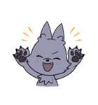 元気いっぱいおおかみくん（個別スタンプ：34）