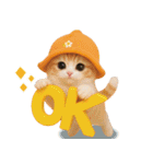 スコティッシュ猫 可愛いみかんハット（個別スタンプ：4）