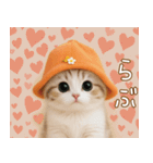 スコティッシュ猫 可愛いみかんハット（個別スタンプ：28）