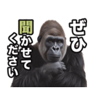 傾聴する聞き上手なゴリラ（個別スタンプ：7）