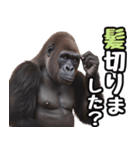 傾聴する聞き上手なゴリラ（個別スタンプ：37）