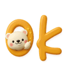 見やすい✨ぷっくりでか文字✨3D✨家族連絡用（個別スタンプ：4）