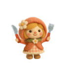 羊毛フェルトドール♡大人メルヘン（個別スタンプ：22）