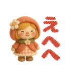 羊毛フェルトドール♡大人メルヘン（個別スタンプ：36）