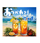 飛び出す♡暑い夏の挨拶＆暑中見舞い（個別スタンプ：10）