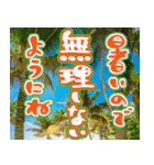 飛び出す♡暑い夏の挨拶＆暑中見舞い（個別スタンプ：16）