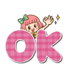 レトロなボブ子ちゃん【デカ文字】（個別スタンプ：3）