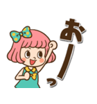 レトロなボブ子ちゃん【デカ文字】（個別スタンプ：28）