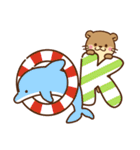 コツメカワウソ♡毎日使える大人 水族館ver（個別スタンプ：13）