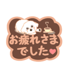 【でか文字敬語】チワプー犬タフィ4（個別スタンプ：6）