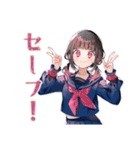 制服の女の子★校則ギリギリ生活（個別スタンプ：11）