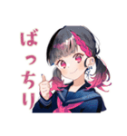 制服の女の子★校則ギリギリ生活（個別スタンプ：22）