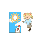 動けるみのりちゃん。（個別スタンプ：1）