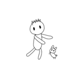 [アレンジ用]僕とウサギのう～（個別スタンプ：2）