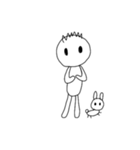 [アレンジ用]僕とウサギのう～（個別スタンプ：3）