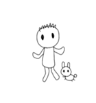 [アレンジ用]僕とウサギのう～（個別スタンプ：5）