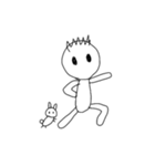 [アレンジ用]僕とウサギのう～（個別スタンプ：7）