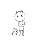 [アレンジ用]僕とウサギのう～（個別スタンプ：10）