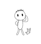 [アレンジ用]僕とウサギのう～（個別スタンプ：11）