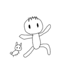 [アレンジ用]僕とウサギのう～（個別スタンプ：12）